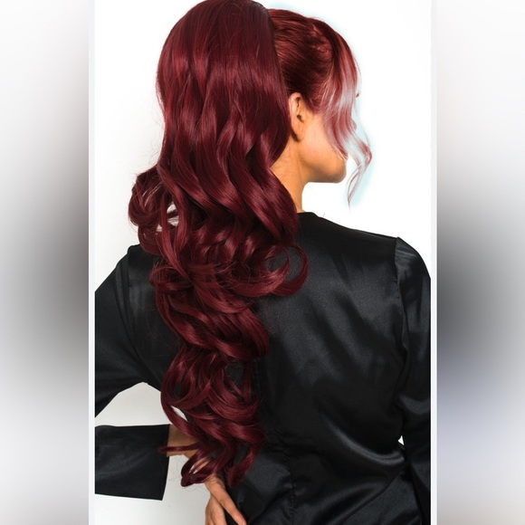 Amazon Other - NWT Elegant Burgundy Ponytail Hair Extensions